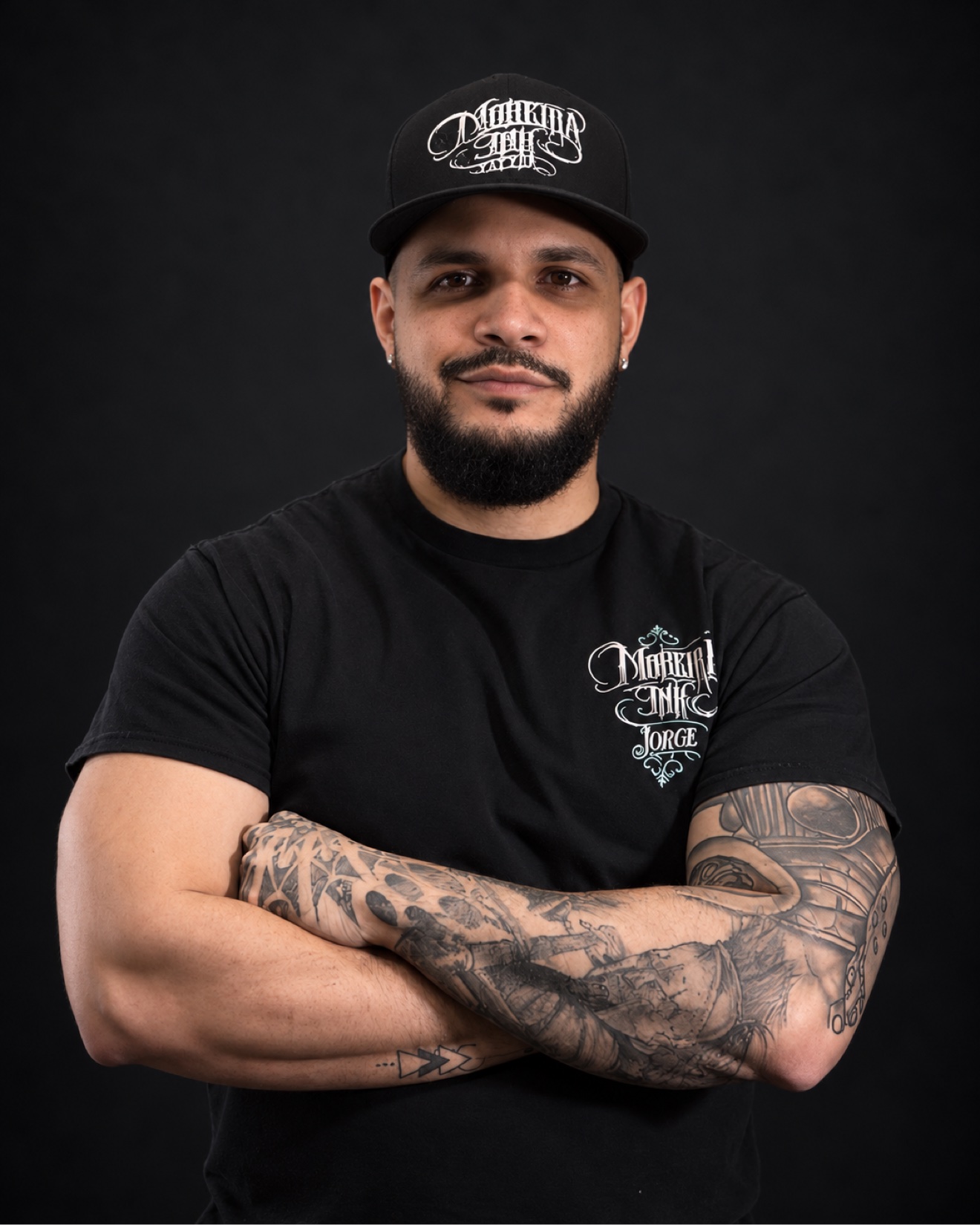 Portrait of Jorge Moreira, tattoo artist and owner at Moreira Ink Tattoo Shop, Lake Alfred FL