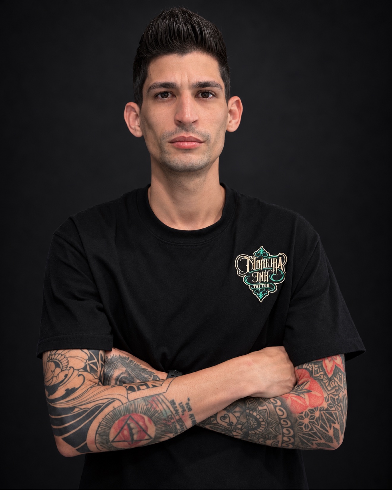 Portrait of Yudisnel Reina, tattoo artist at Moreira Ink Tattoo Shop, Lake Alfred FL